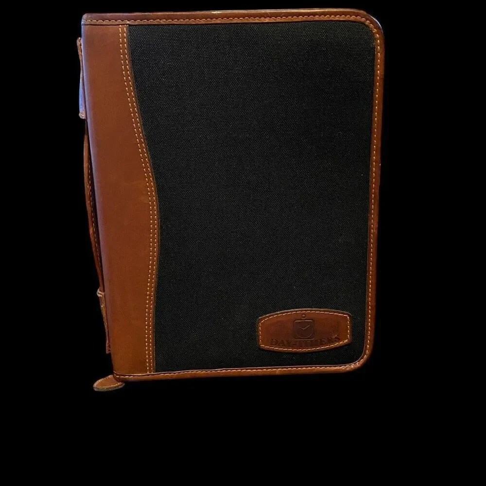 Vintage Daytimer Leather and Canvas with carry handle